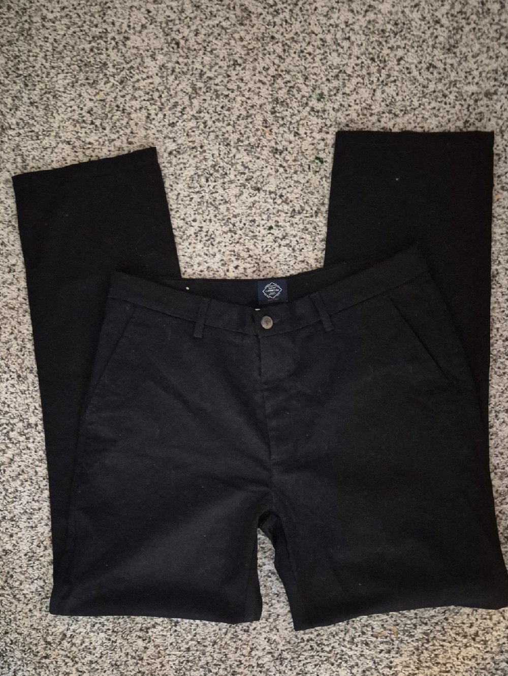 St Johns Bay Men's Black Khakis 36x34 Iron Free